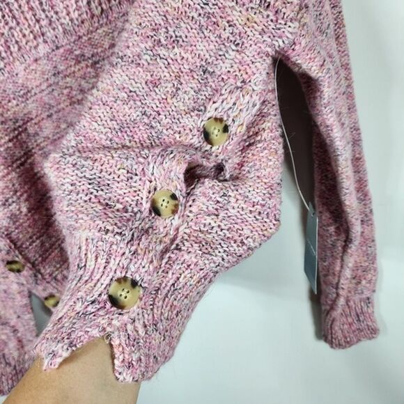 NWT Pink Knit Lucky Brand Side Button Sweater Size Small - Picture 7 of 8